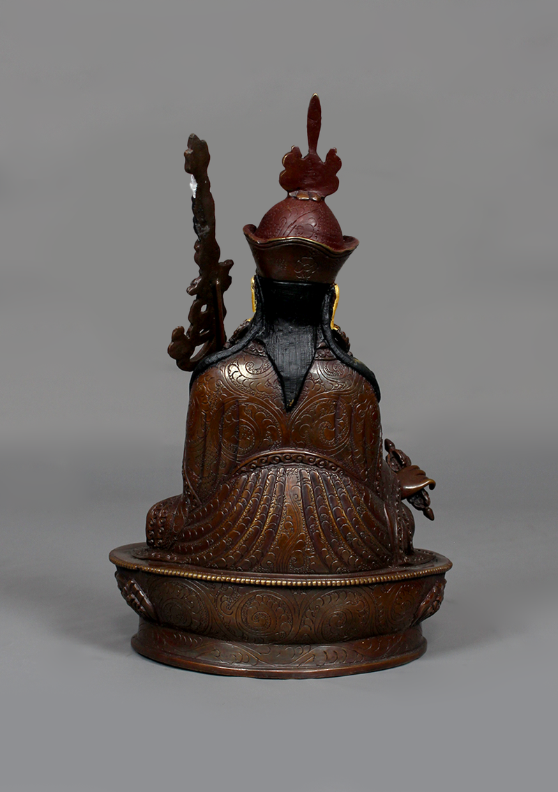 Copper oxydized  Guru Rinpoche Statue 8.25"H