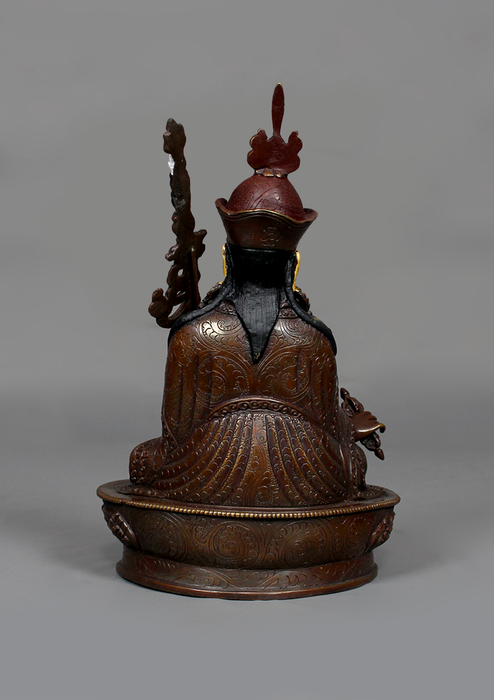 Copper oxydized  Guru Rinpoche Statue 8.25"H