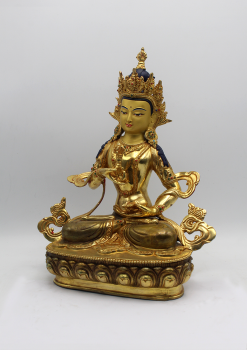 Masterpiece 24 K Partly Gold Plated Vajrasattva Statue