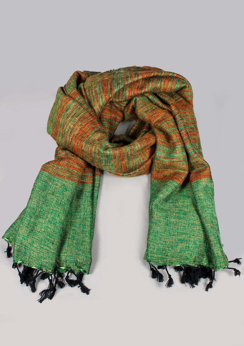 Handloomed Stripes Yak Wool Blanket - Colorful