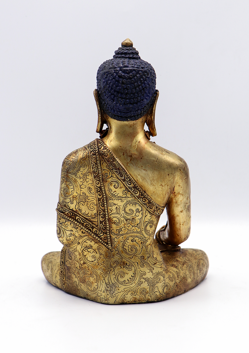 Crystal Shakyamuni Buddha Statue 9"H