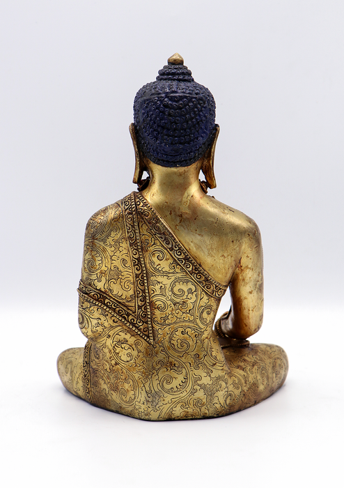 Crystal Shakyamuni Buddha Statue 9"H