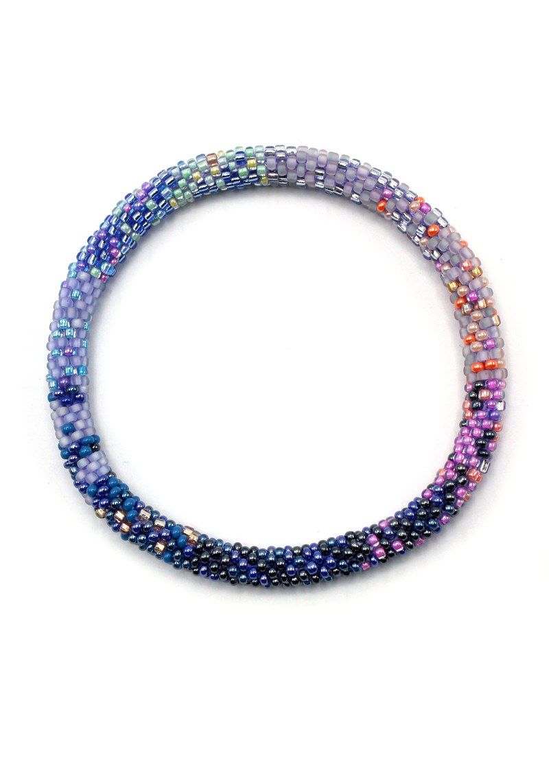 Vibrant Purple Beaded Anklet – Trendy Foot Jewelry