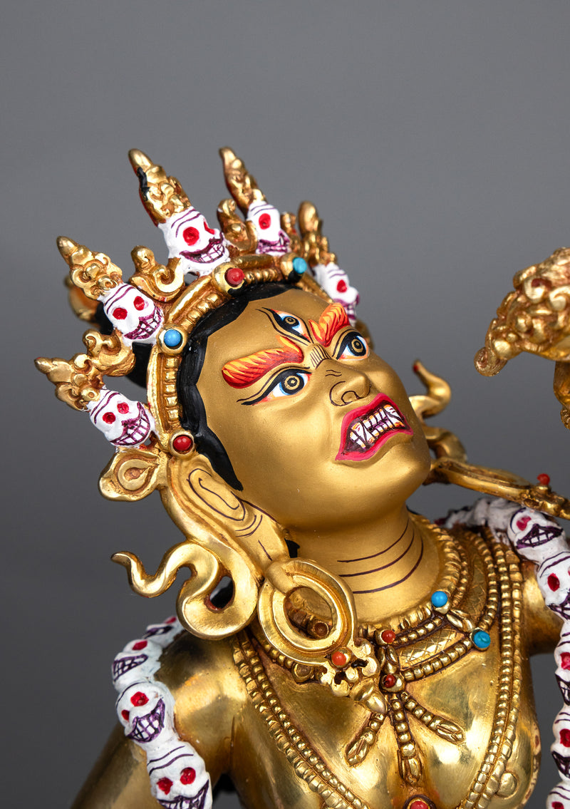 Masterarts 24K Fully Gold Plated Yogini Statue 15"H