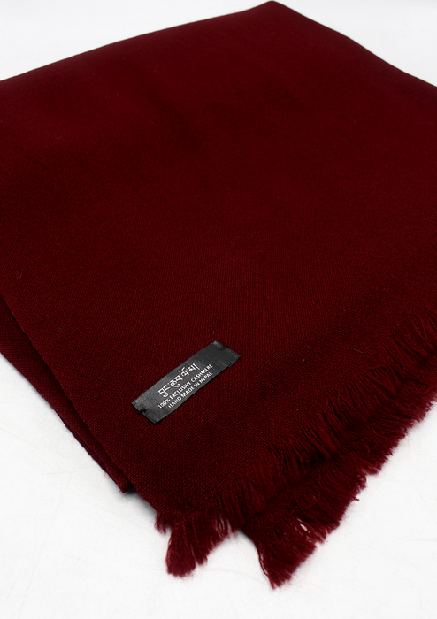 Light Monk Red Maroon Cashmere Large Shawl