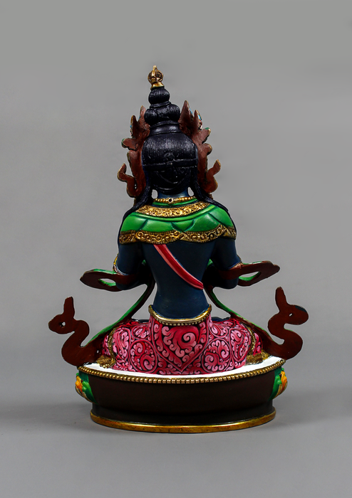 Vajradhara Handpainted Gold Gilded Statue