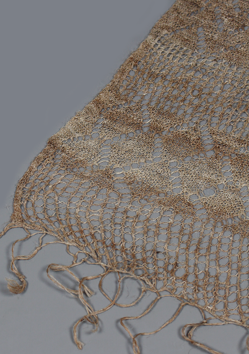 Eco-Crafted Nettle Fiber Woven Pattern Shawl