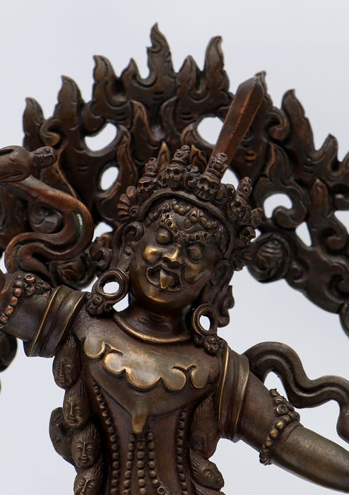 Masterpiece  Ekjati  Copper Oxydized Wrathful Protector Statue