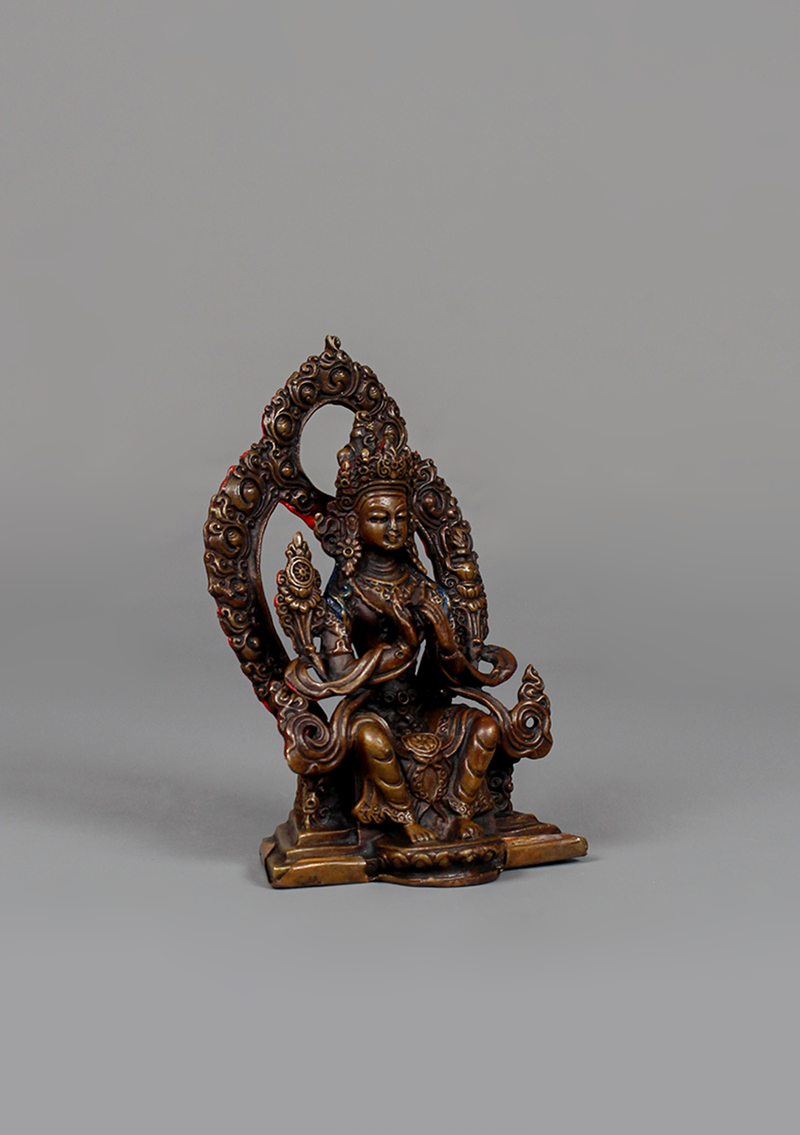 Copper Maitreya Statue 4"