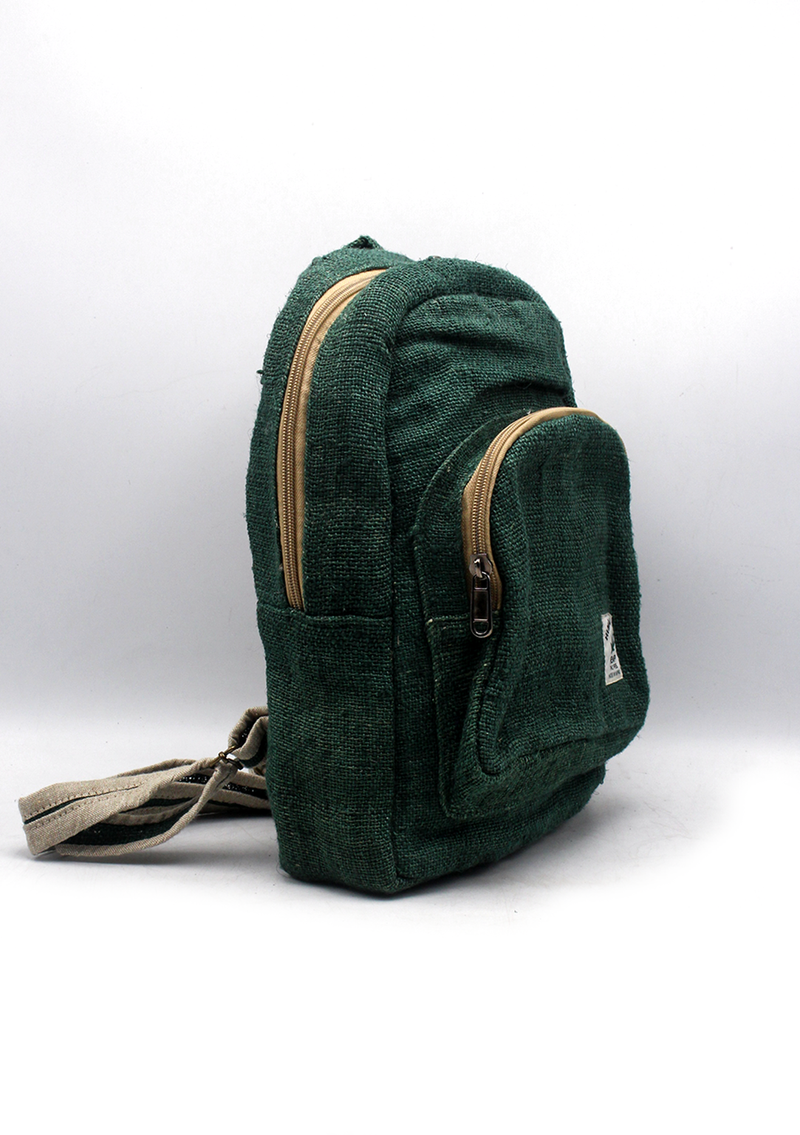 Natural and Earthy Green Hemp Backpack