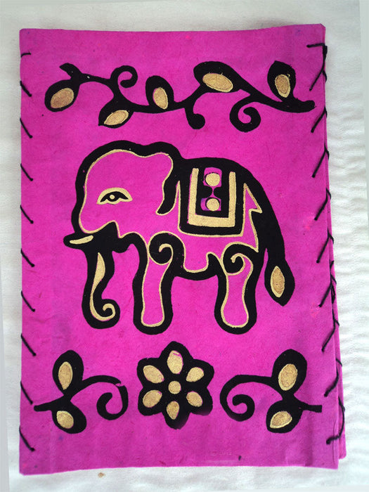 Elephant Print Lokta Paper Lamp Shade