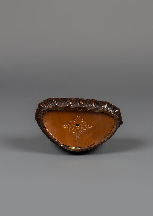 Copper Amitabha Buddha Statue 5.3" H