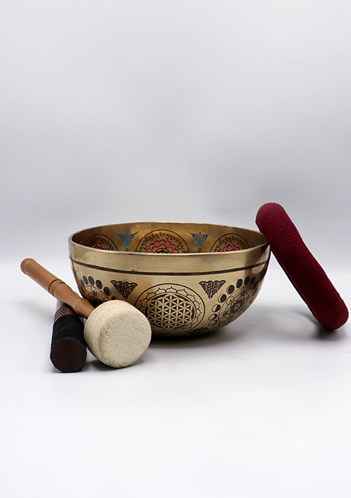 Shakyamuni Buddha Painted Singing Bowl 8.25"