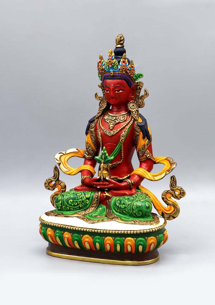 Apparmita Colored Red & Green Statue 9"H
