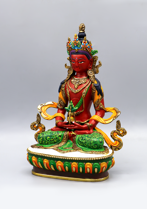 Apparmita Colored Red & Green Statue 9"H