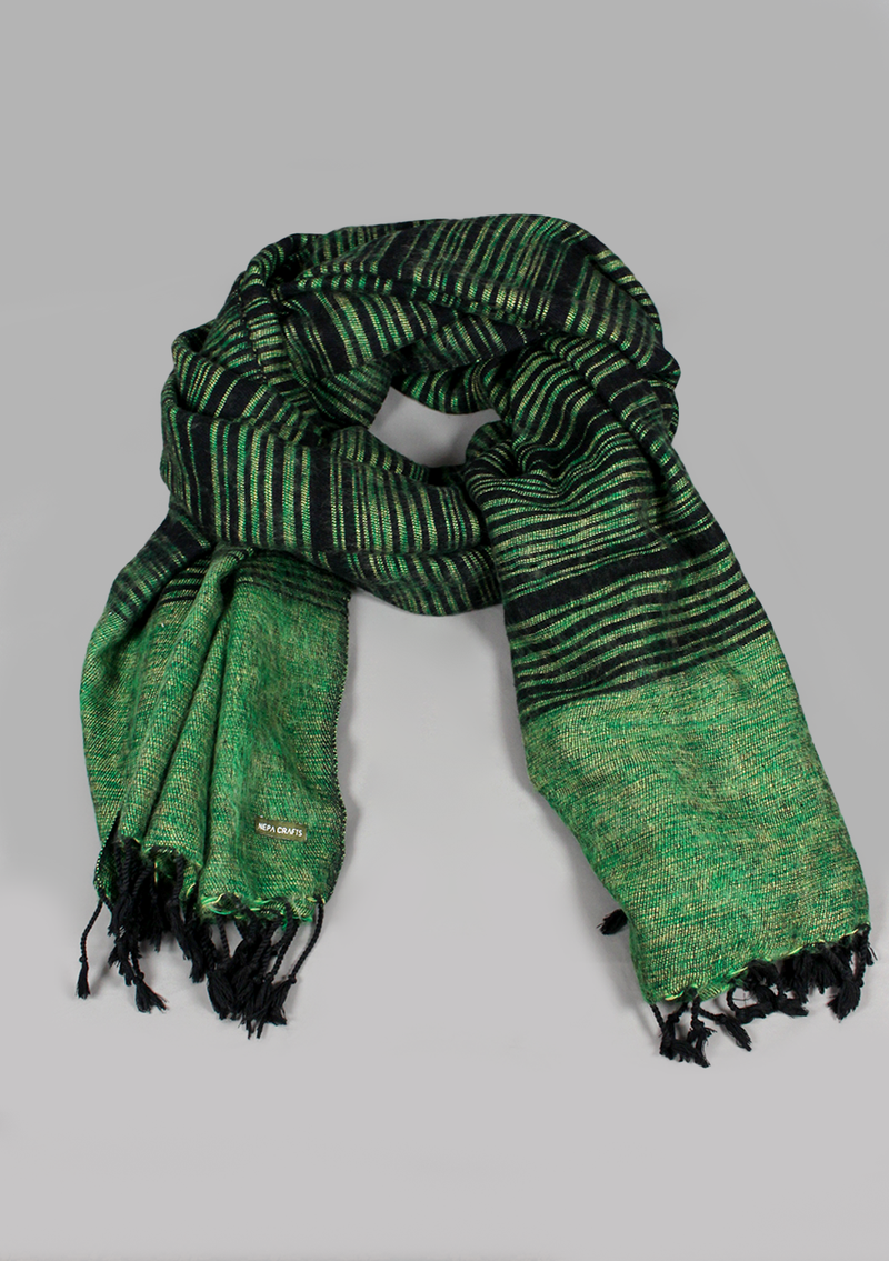 Handloomed Stripes Yak Wool Blanket - Colorful