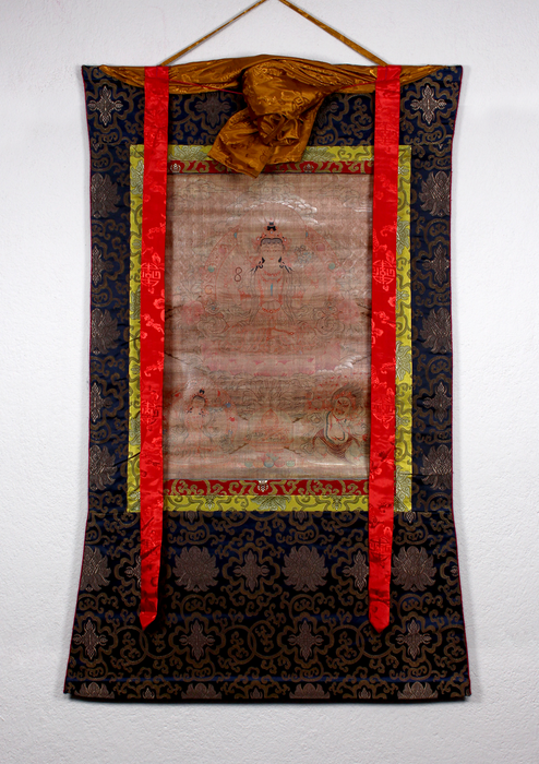 Chenrezig Brocade Thangka Painting