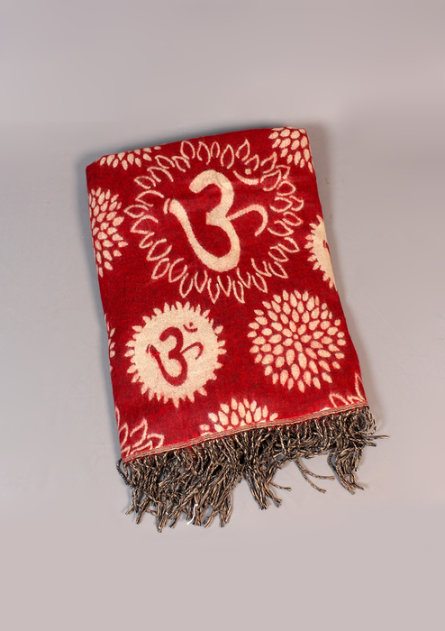 Handloomed OM Woolen Shawl
