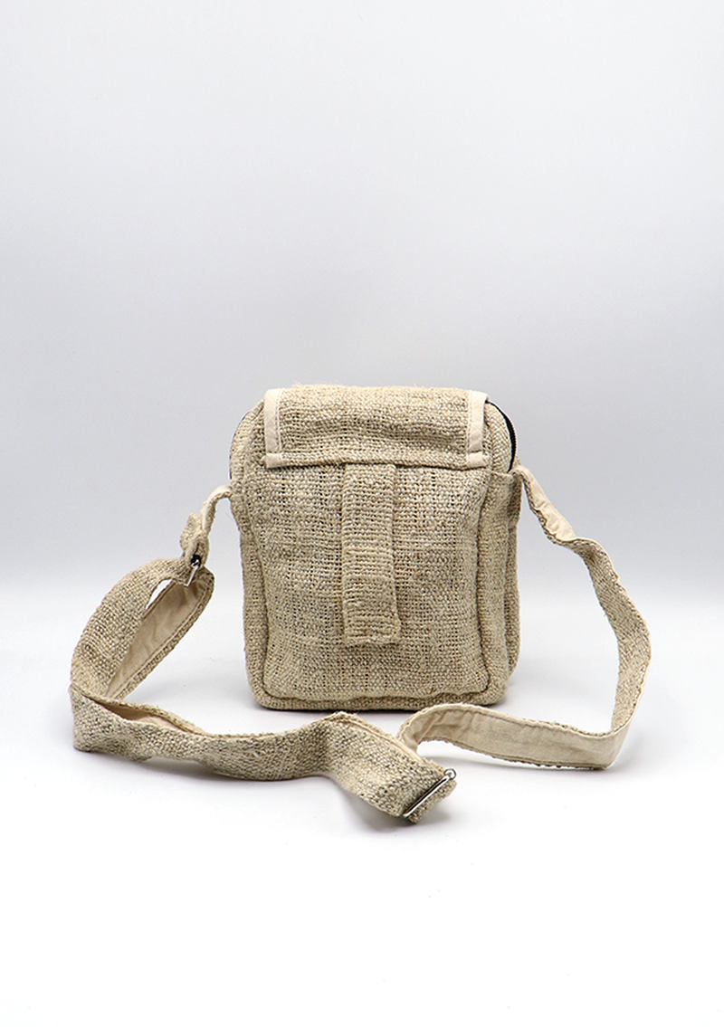 Natural Hemp Cross Body Carry Bag