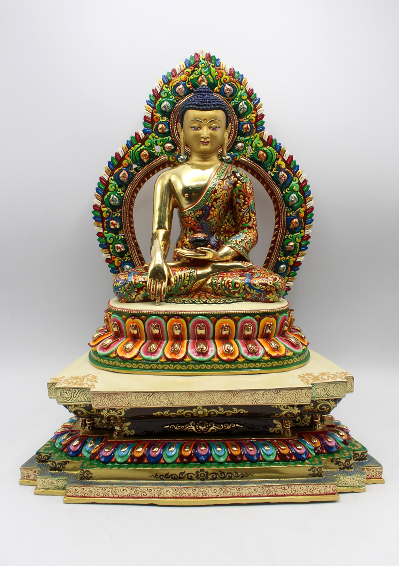 Masterarts Shakyamuni Buddha Seated on the Lotus Throne 16.5" H