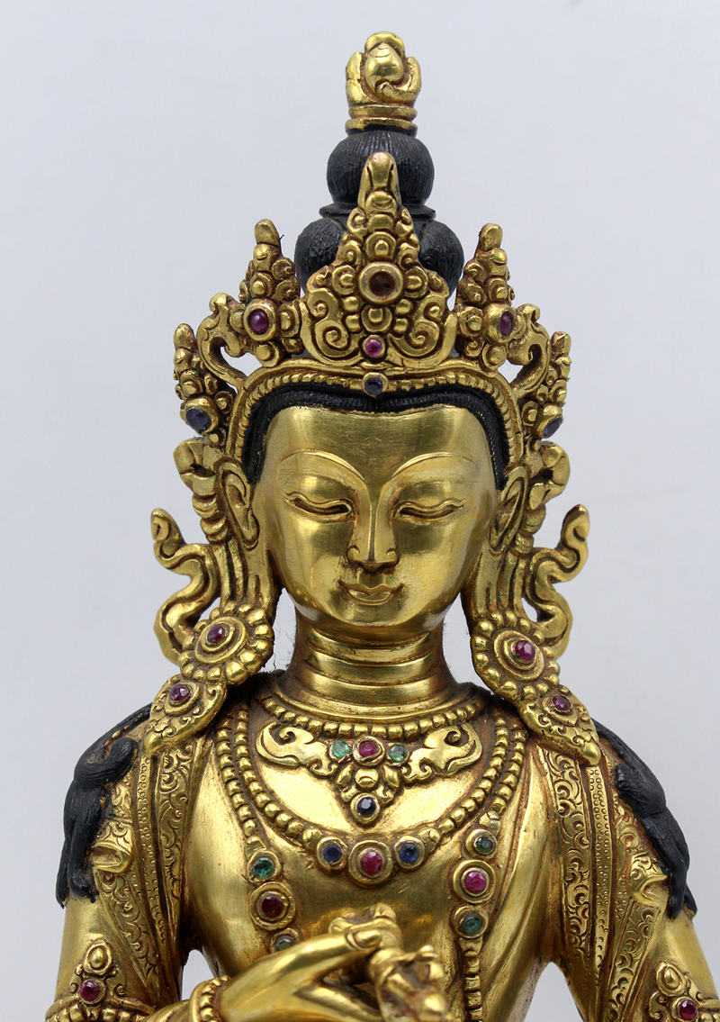 Masterpiece 24 K Gold Vajrasattva Statue 9"H