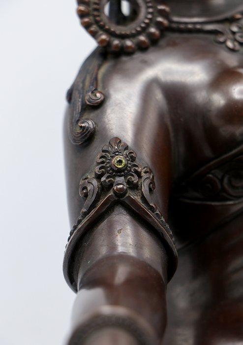 Masterpiece Newa Arts Copper Oxidized Apsara Statue 9"H