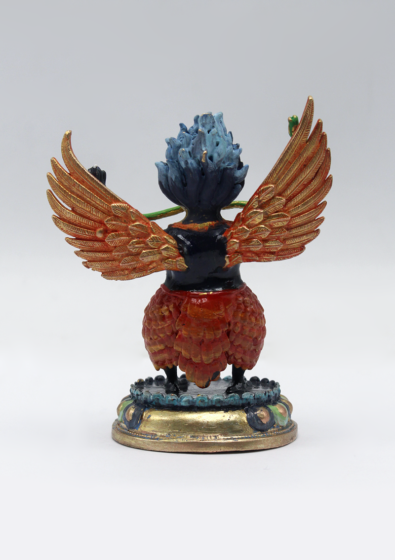 Hand-Painted Standing Garuda Statue 3.5"H