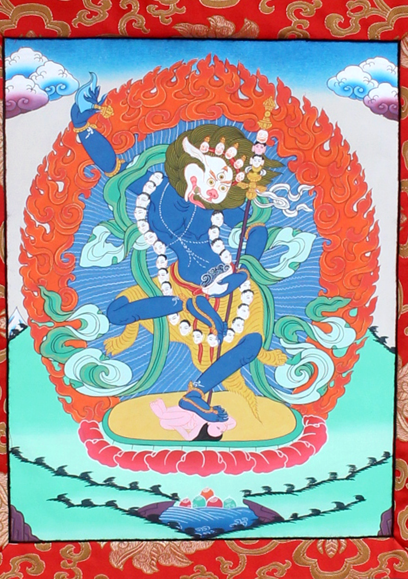 Simha Mukha Wall Hanging Banner with Brocade STOCK CLERANCE SALE