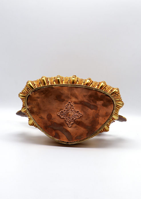 God  of Wisdom 24 K Gold  Manjushree Copper Statue 12.5"H