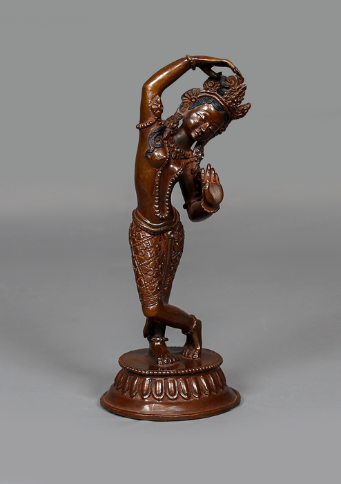Copper Oxidized Mayadevi Statue 8"H