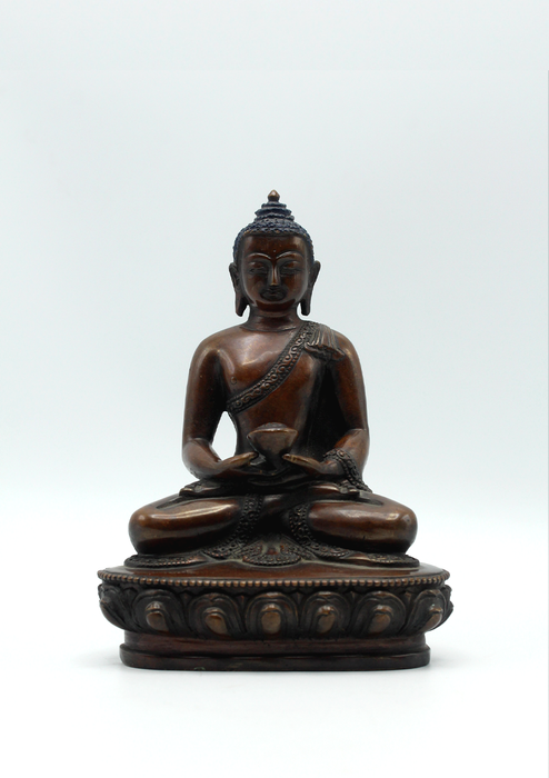 Copper Oxidized Amitabha Buddha Statue
