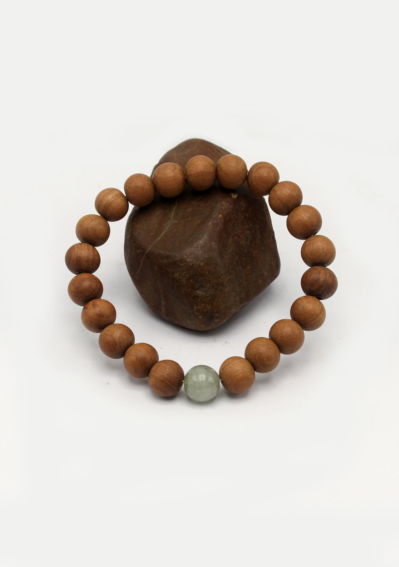 Seven Chakra Sandalwood Mala Bracelet