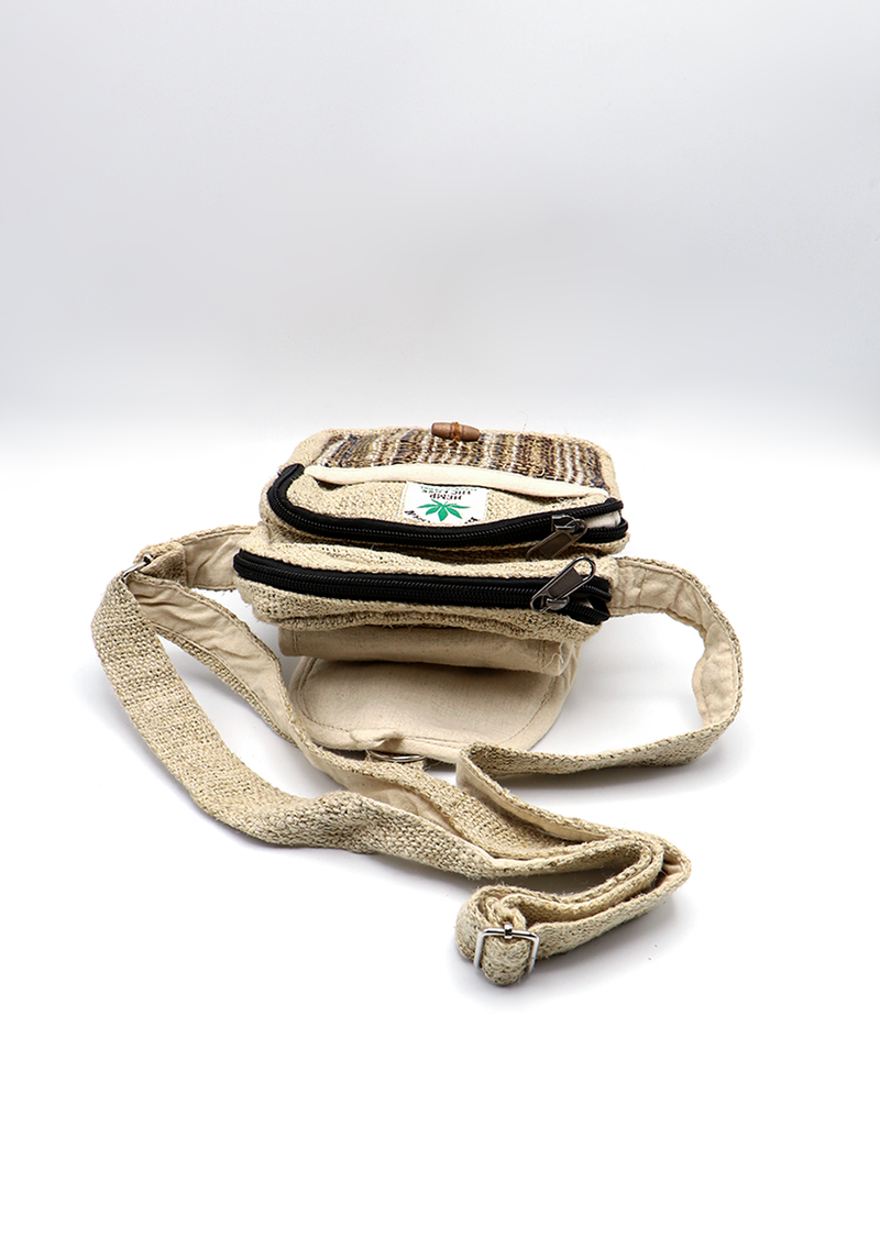 Natural Hemp Cross Body Carry Bag