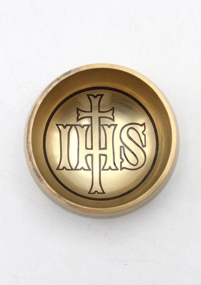 Singing Bowl with Christian Symbols