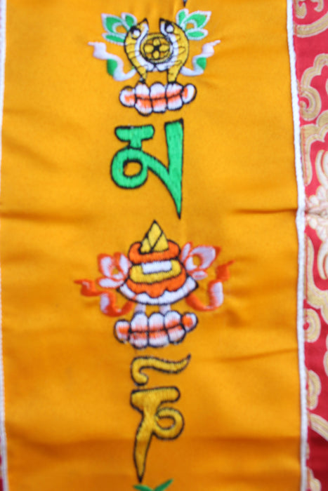 Om Mani Lucky Symbols Polyester Banner