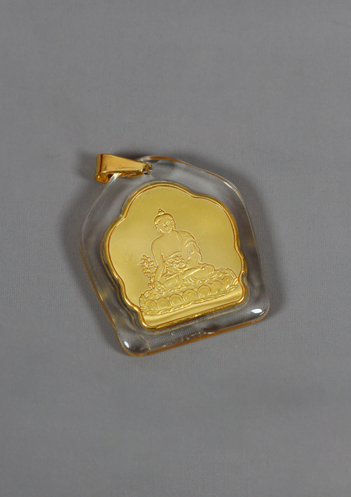 Buddhist Deity With Mantra Pendant