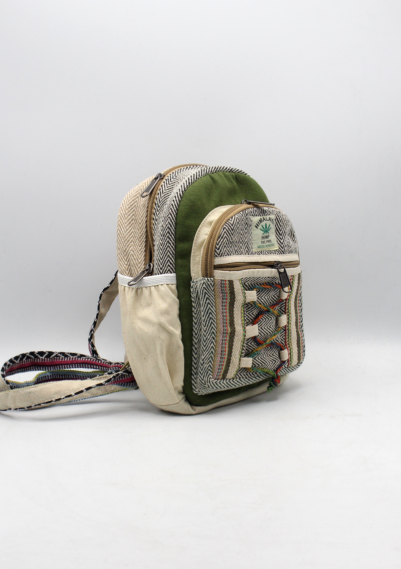 Green  Gher Mixed Punte Hemp Bag