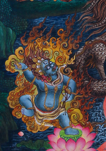 Standing Green Tara With Deities Thangka Painting Masterarts