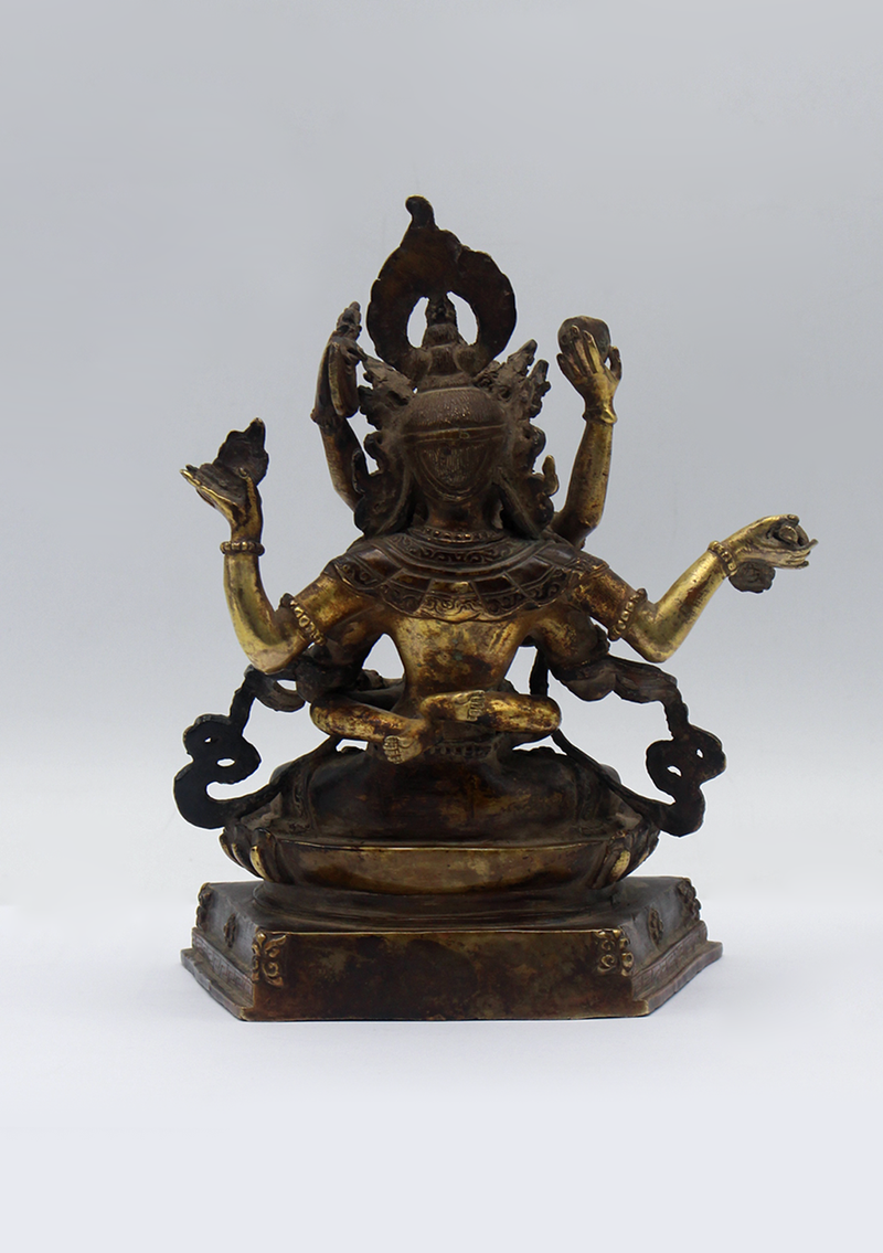 Copper Vajrasattwa Shakti Statue 6.5"H