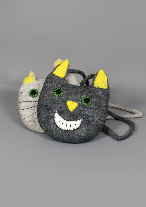 Felt Round Cat Design Bag