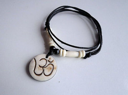 Religious Hindu OM Carved Pendants in an adjustable Thread
