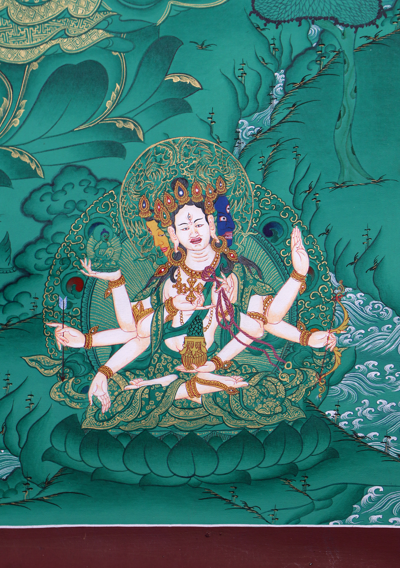 Green Tara Thangka Painting