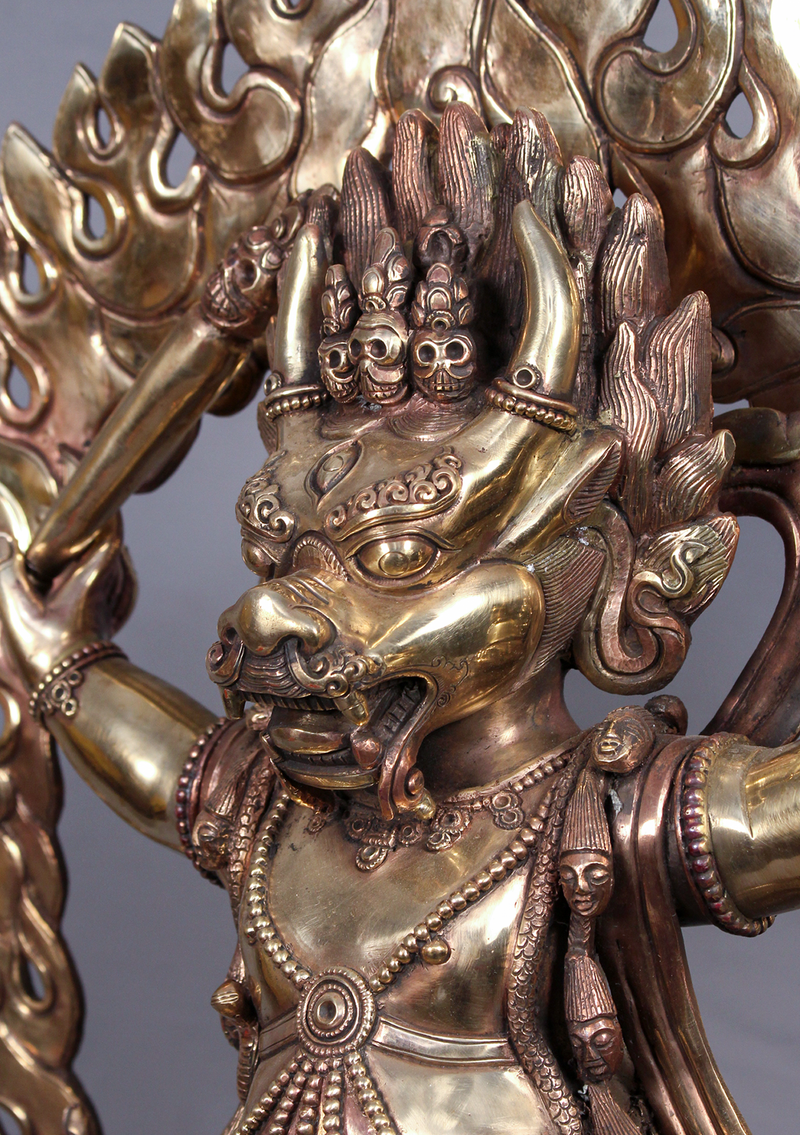Masterpiece Copper Yamantaka Statue 23" H