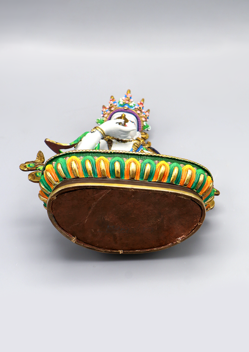 Vajrasattva Handpainted Statue 9"H by Archana Shakya