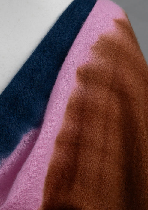 Deep Blue Ombre Felt Pashmina Shawl