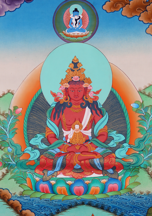 Aparmita Brocade Thangka Painting