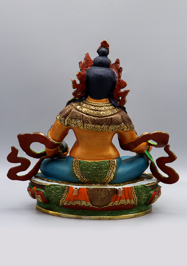 Gold Plated Jambala Painted Statue by Archana Shakya