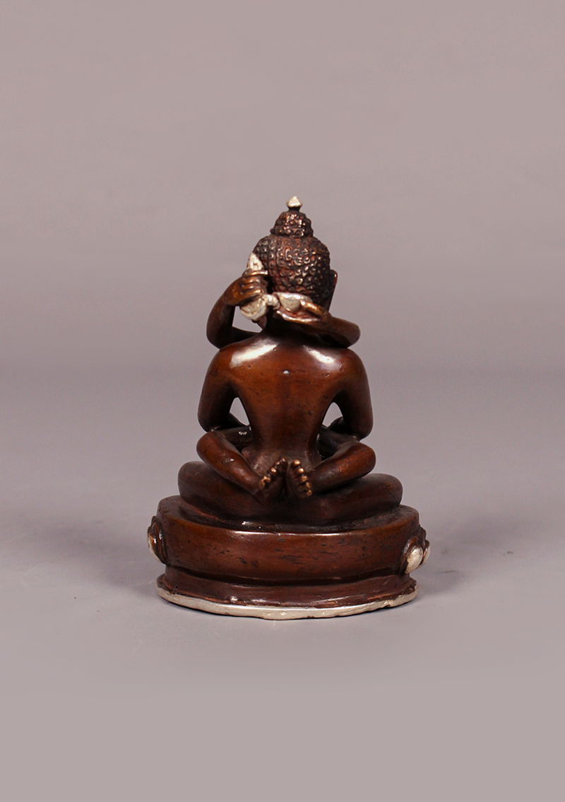 Copper Samantabhadra Statue 4" H