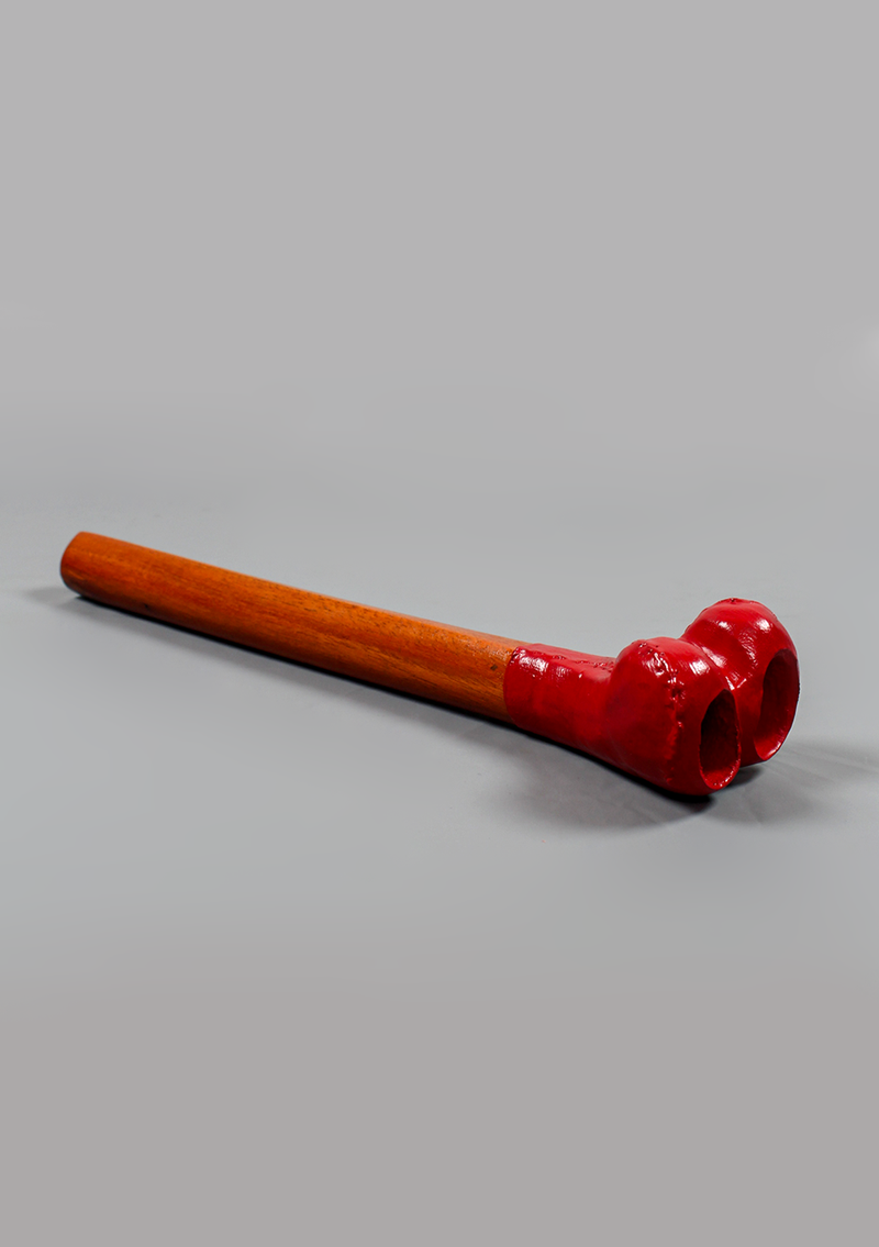 Handcrafted Tibetan Wooden Kangling – Traditional Ritual Trumpet
