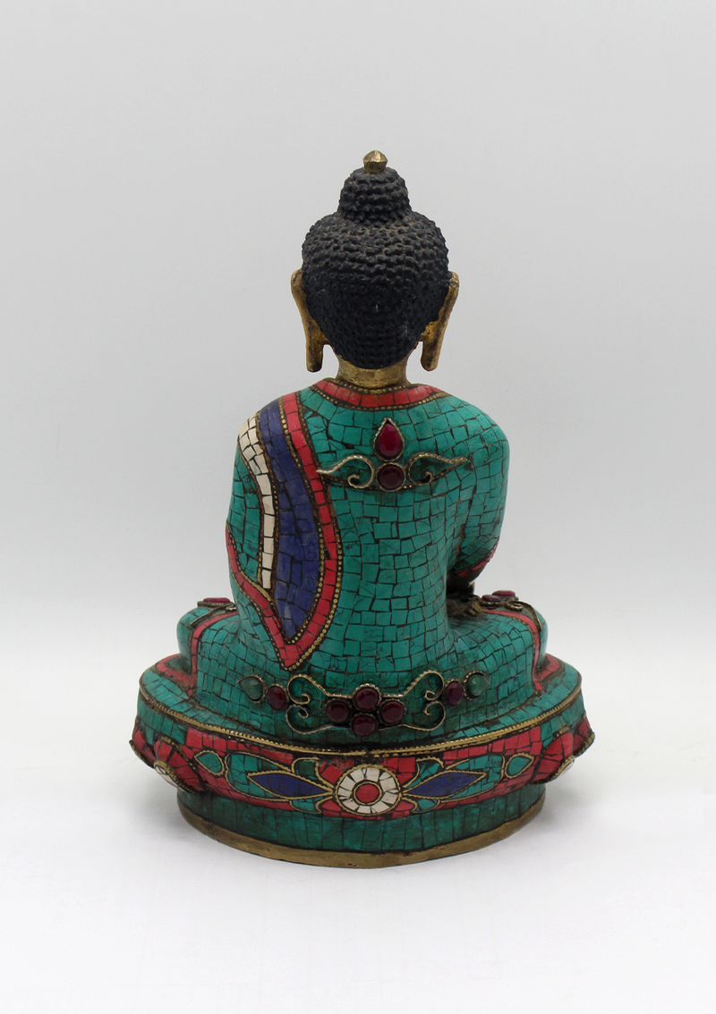 Copper Shakyamuni Buddha Statue 8" H